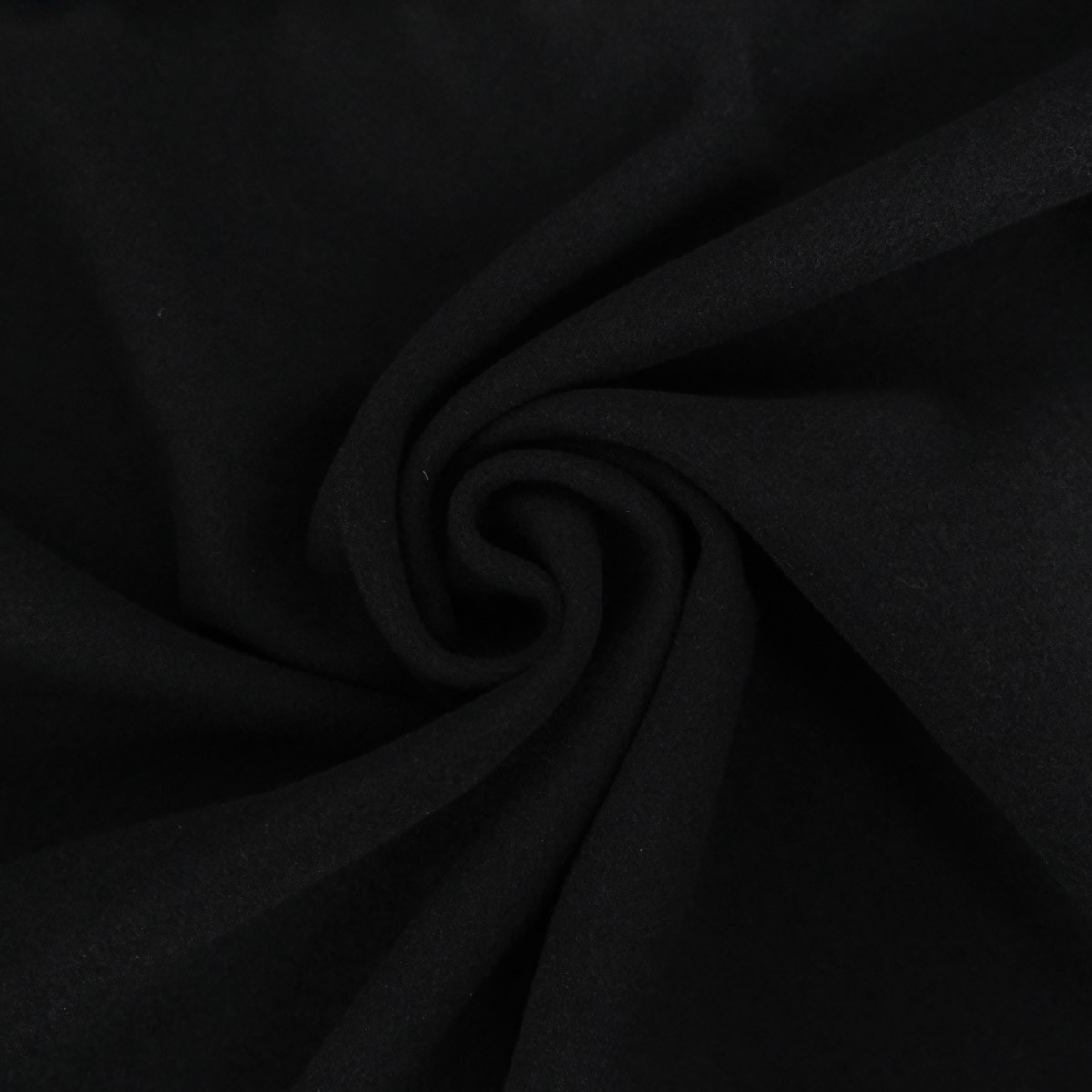 Black Caban-Style Knit Fabric Coat - Maison Klem